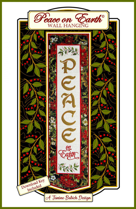 PEACE Wall Hanging Downloadable Pattern by Janine Babich Designs