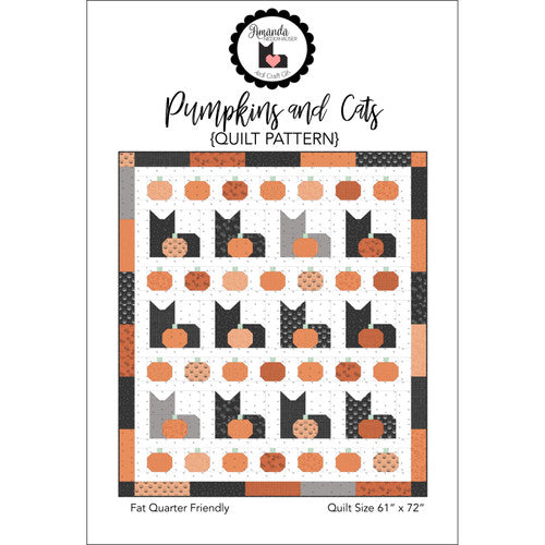 Pumpkins and Cats Quilt Pattern - Amanda Niederhauser - Jedi Craft Girl