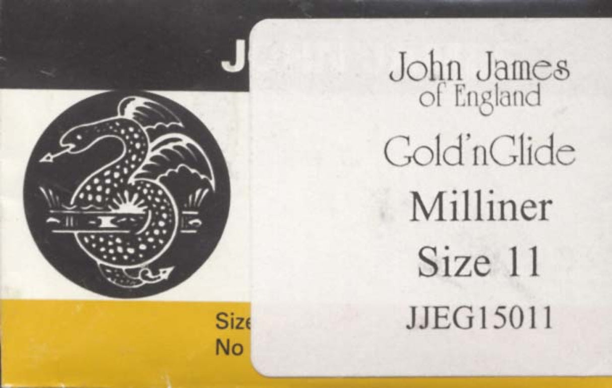 John James Gold'N Glide Milliners / Straw Needles Size 11 10ct by Colonial Needle Co