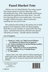 Back of the Playing with Panels Market Tote by J. Minnis Designs