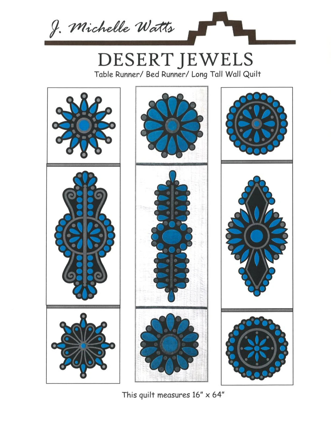 Desert Jewels Table Runner Pattern by J Michelle Watts Designs