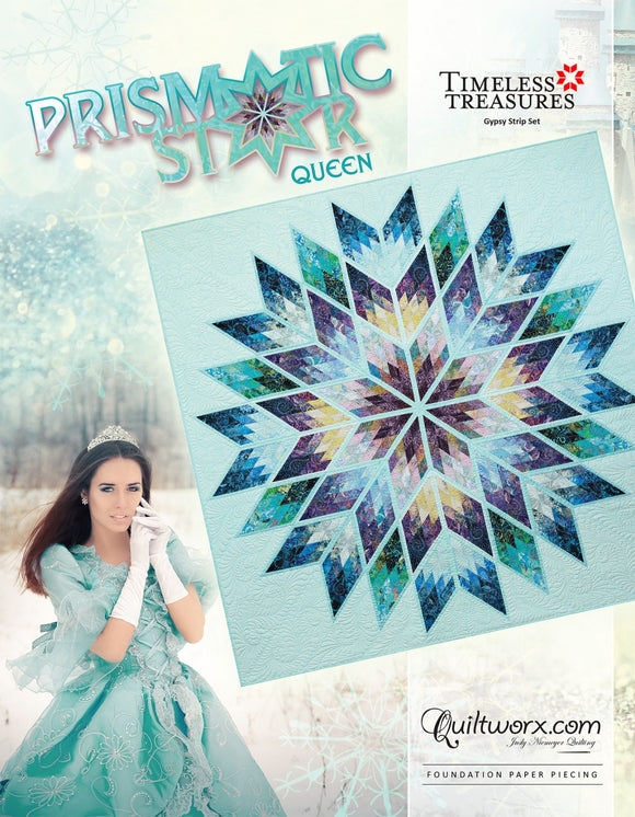 Prismatic Star Queen Quilt Pattern