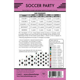Back of the Soccer Party quilt pattern by Jessica Steele Design