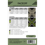 Back of the Faceoff quilt pattern by Jessica Steele Design