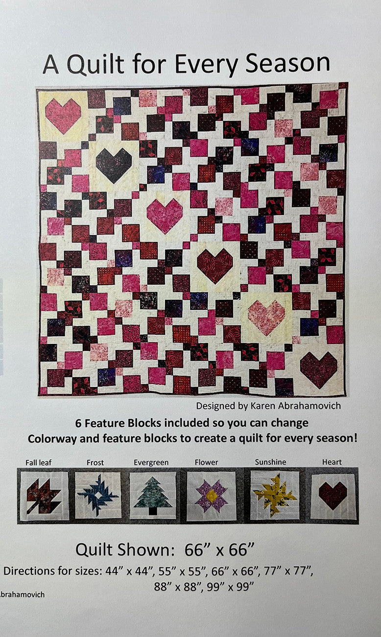 A Quilt for Every Season Quilt Pattern by Karen Abrahamovich