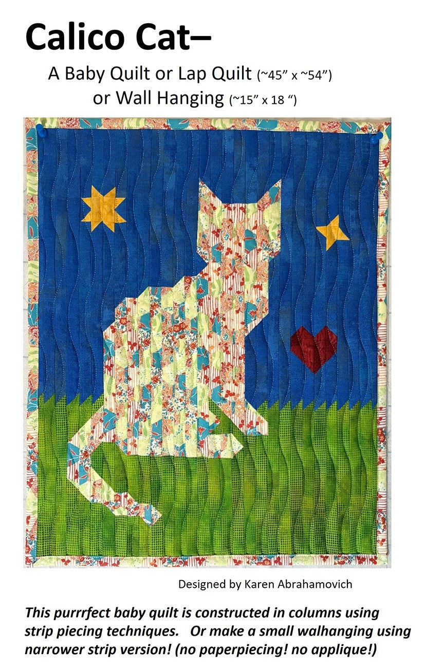 Calico Cat Quilt Pattern by Karen Abrahamovich