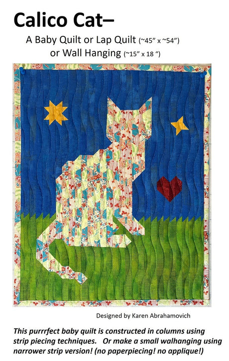 Calico Cat Quilt Pattern by Karen Abrahamovich