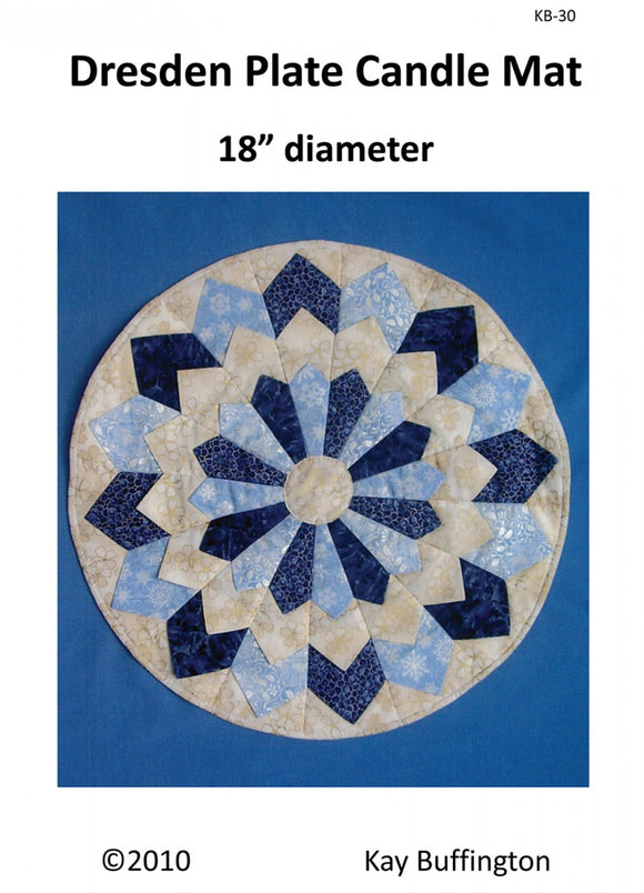 Dresden Plate Candle Mat Downloadable Pattern by Kay Buffington