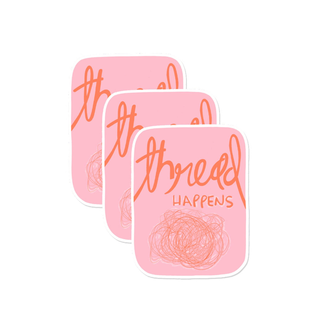 Thread Happens Sticker 3pk by Kati Cupcake