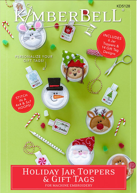 Holiday Jar Toppers & Gift Tags by Kimberbell