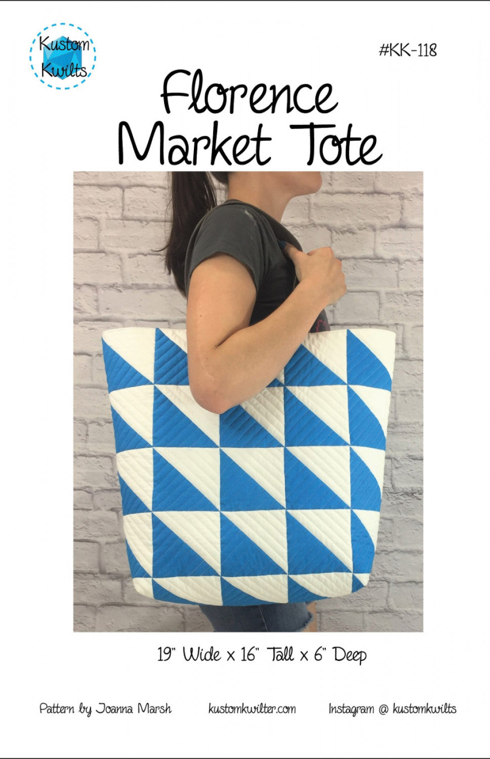 Florence Market Tote Pattern by Kustom Kwilts