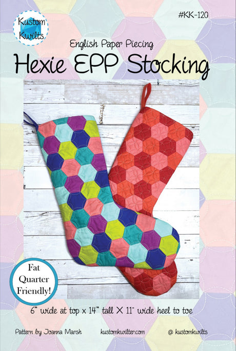 Hexie EPP Stocking Pattern by Kustom Kwilts