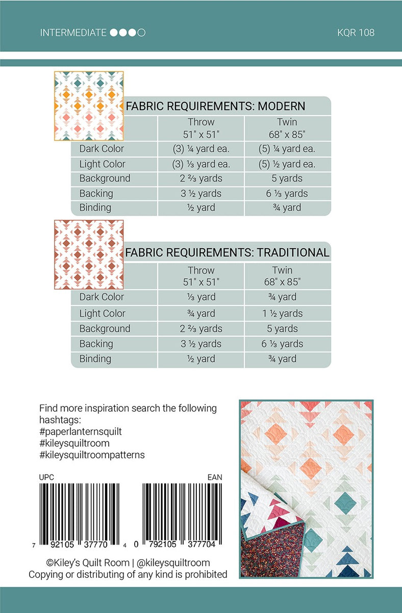 Paper Lanterns Quilt Pattern Quilting Books Patterns and Notions