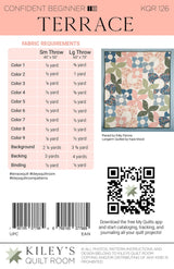 Back of the Terrace Quilt Pattern by Kiley's Quilt Room