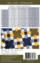 Back of the The Willow Quilt Pattern by Kitchen Table Quilting