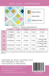 Back of the The Remy Quilt Pattern by Kitchen Table Quilting
