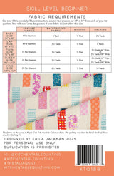 Back of the The Talia Quilt Pattern by Kitchen Table Quilting