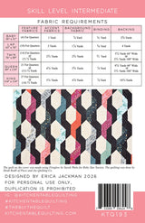 Back of the The Blythe Quilt Pattern by Kitchen Table Quilting