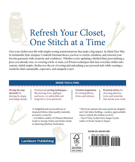 Back of the Mend Your Way to Sustainable Style by Landauer
