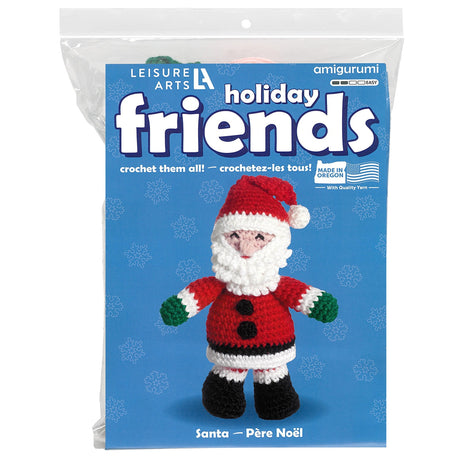 Leisure Arts Crochet Friend Kit Santa Standing Pattern by Leisure Arts