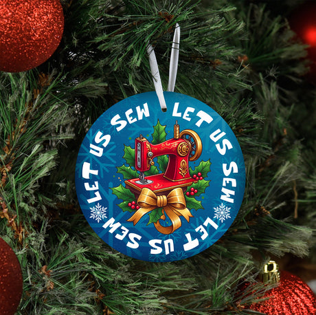 Let Us Sew Ornament by Lake & Laser