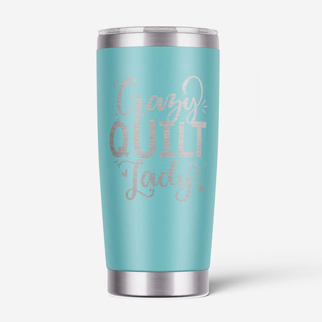 Crazy Quilt Lady Tumbler by Lake & Laser