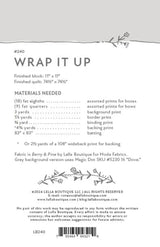 Back of the Wrap It Up Quilt Pattern by Lella Boutique