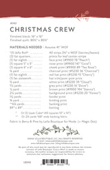 Back of the Christmas Crew Quilt Pattern by Lella Boutique