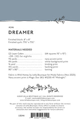 Back of the Dreamer Quilt Pattern by Lella Boutique