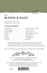 Back of the Bloom & Buzz Quilt Pattern by Lella Boutique