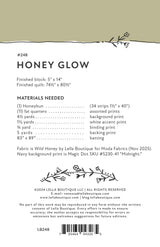 Back of the Honey Glow Quilt Pattern by Lella Boutique