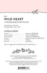 Back of the Wild Heart Pillow by Lella Boutique