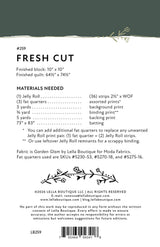 Back of the Fresh Cut Quilt Pattern by Lella Boutique