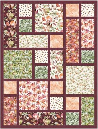 Scattered Quarter Tiles Quilt Pattern by Ladeebug Designs