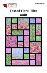 Tossed Floral Tiles Quilt Pattern by Ladeebug Designs