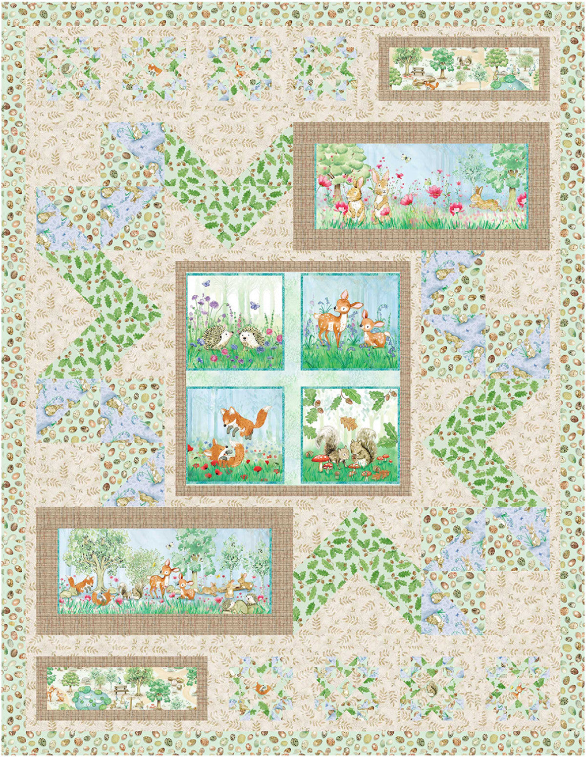 Acorn Nooks and Crannies Quilt Pattern by Ladeebug Designs