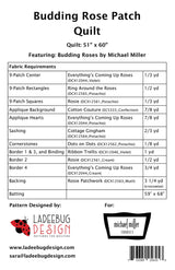 Back of the Budding Rose Patch Quilt Pattern by Ladeebug Designs