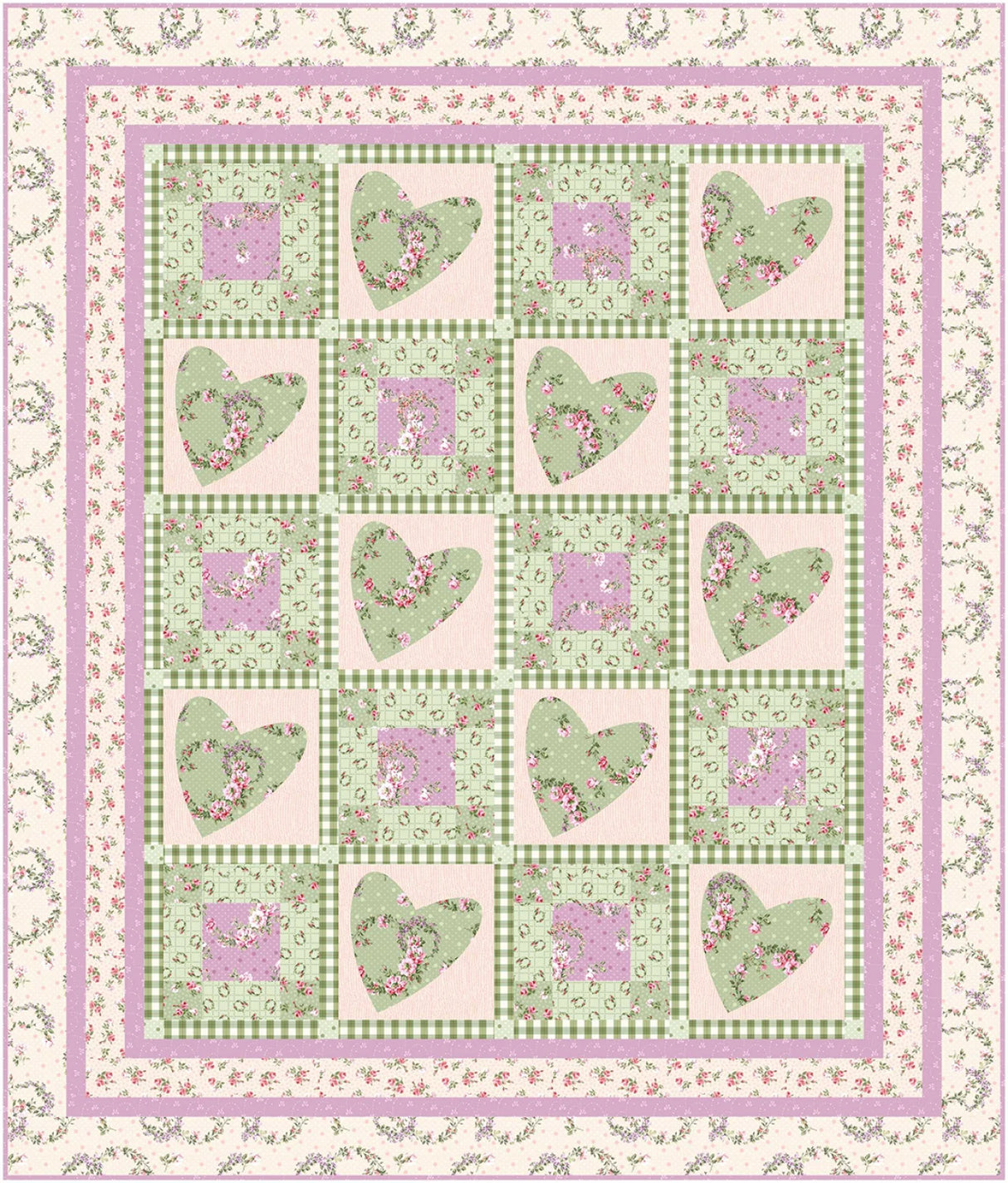 Budding Rose Patch Quilt Pattern by Ladeebug Designs