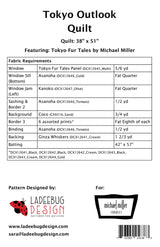 Back of the Tokyo Outlook Quilt Pattern by Ladeebug Designs