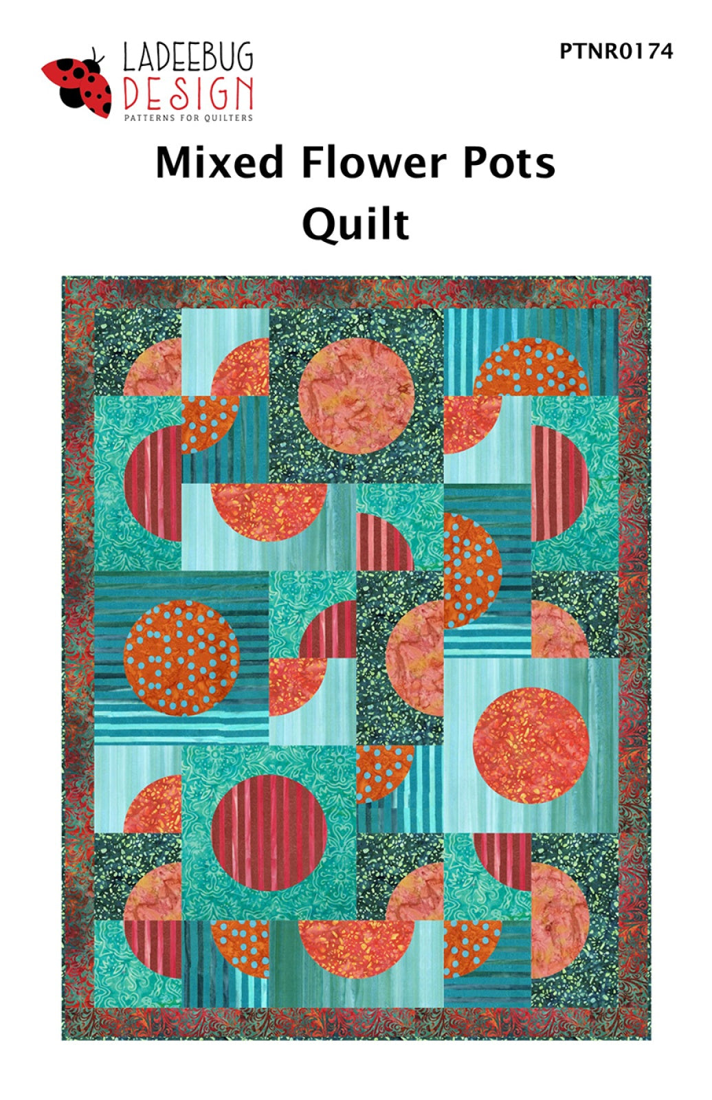 Mixed Flower Pots Quilt Pattern by Ladeebug Designs