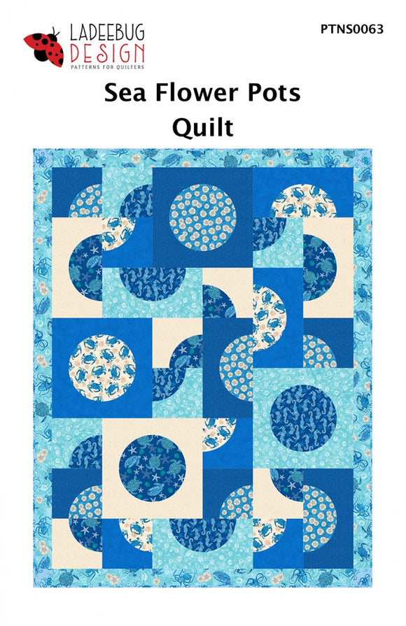 Sea Flower Pots Quilt Pattern by Ladeebug Designs