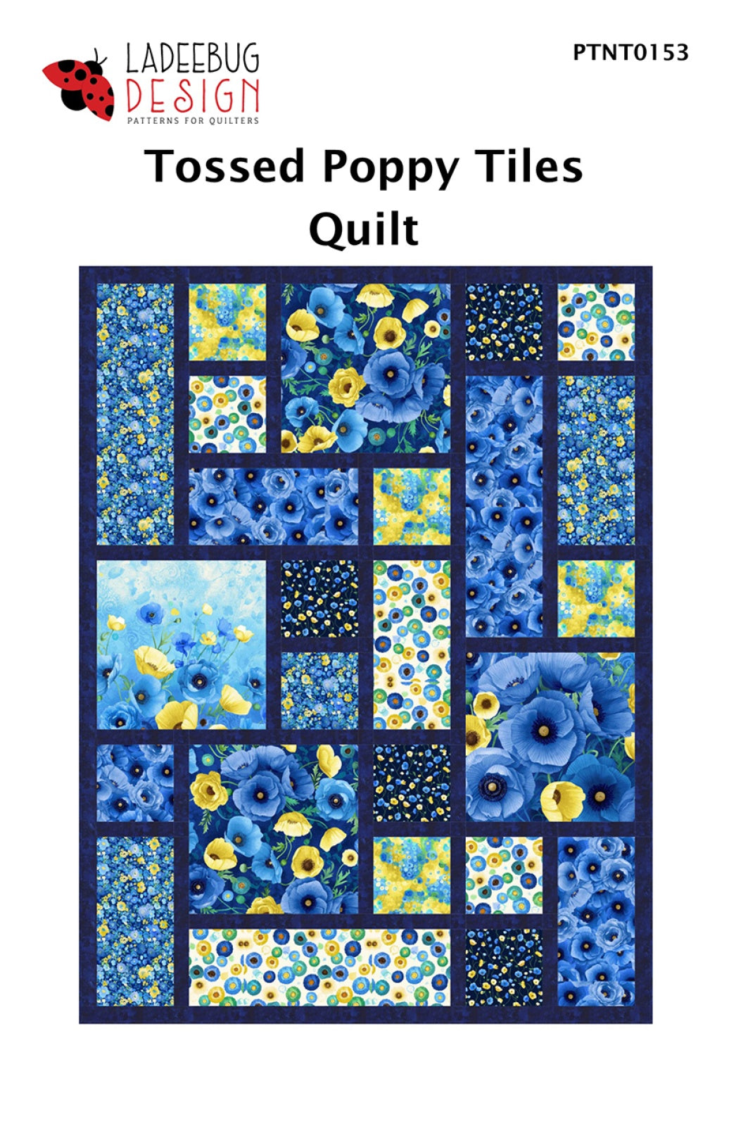 Tossed Poppy Tiles Quilt Pattern by Ladeebug Designs