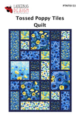 Tossed Poppy Tiles Quilt Pattern by Ladeebug Designs