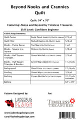 Back of the Beyond Nooks & Crannies Quilt Pattern by Ladeebug Designs