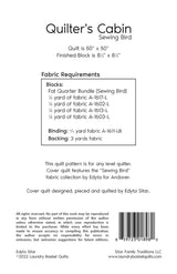 Quilter's Cabin - Sewing Bird Quilt Pattern