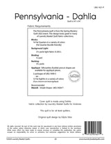 Back of the Pennsylvania - Dahlia Quilt Pattern by Laundry Basket