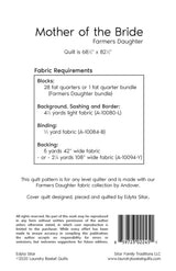 Back of the Mother of the Bride - Farmers Daughter Quilt Pattern by Laundry Basket Quilts