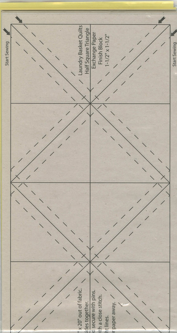 Half Square Triangle Paper 1-1/2in