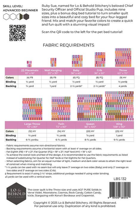 Ruby Sue Quilt Pattern