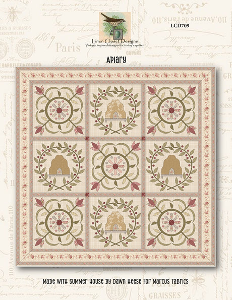 Apiary Quilt Pattern - Linen Closet Designs - 68" x 68"